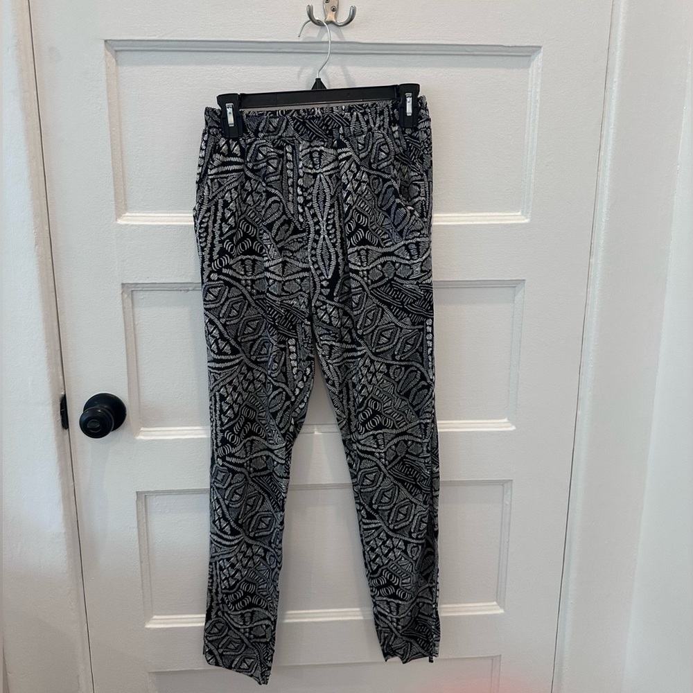 Black and White Patterned Pants